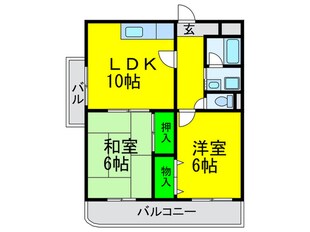 グロワール北花田の物件間取画像